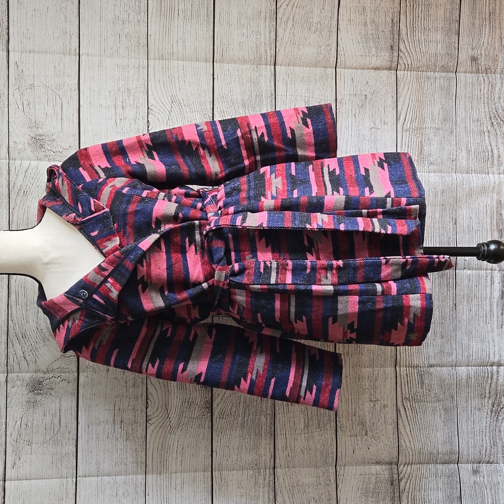 Tabitha Blue/Pink Aztec Print Jacket, Women's Medium, Great Condition